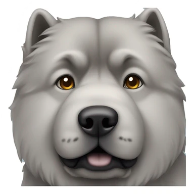 Gray chow chow with blue gray eyes sticker