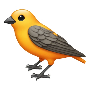 cartoon canary bird with orangecolor sticker