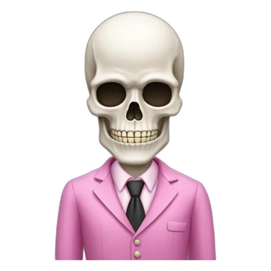 pink skeleton stock trader sticker
