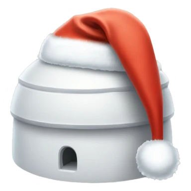 igloo xmas santa hat sticker