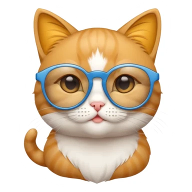 Chat mignon avec des lunettes de soleil  sticker