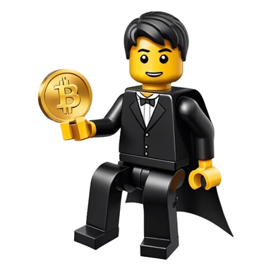 lego homme vêtement noir bitcoin sticker