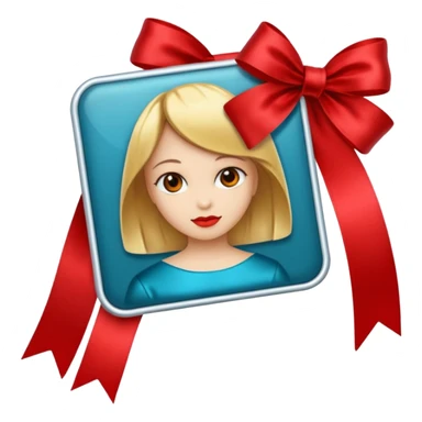 profile card wrapped with a ribbon sticker