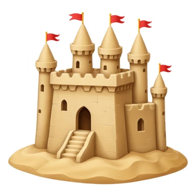 sand castle simple primitive sticker
