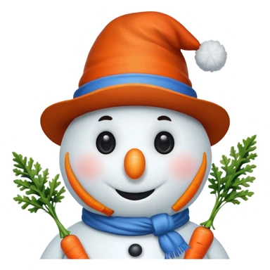 snowmen wearing hat  sticker