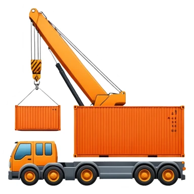 crane lifting a container  sticker
