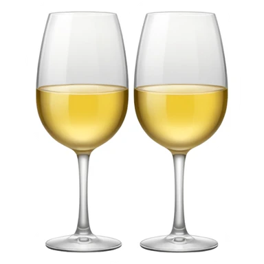 two white wine modern glasses toasting sticker
