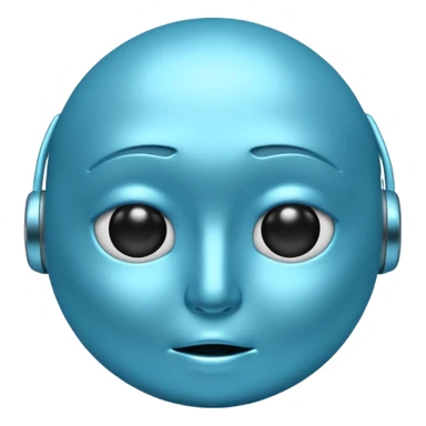 "blue 3D side eye emoji, sigma judging look, cold phonk style, high detail" sticker
