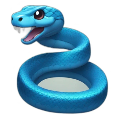 Blue snake sticker