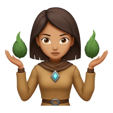 earth bender woman who has powers to shape mold sticker