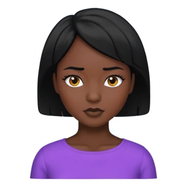 short hair queen black hair sticker