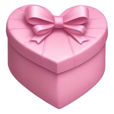 frilly pastel pink heart-shaped box of chocolates with a bow sticker
