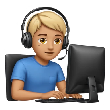 create a realistic emoji showing logistic person monitored something sticker
