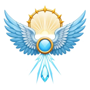 wings emblem holy saint light blue sticker