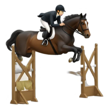 A horse make showjumping sticker