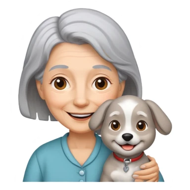 A dog and a grandma sticker