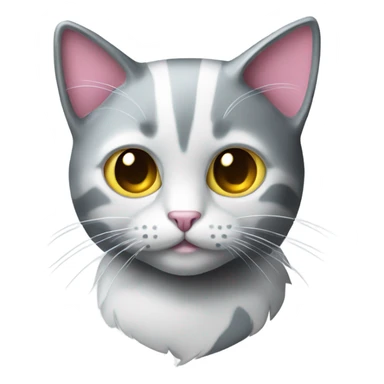 Cat made of chrome  sticker