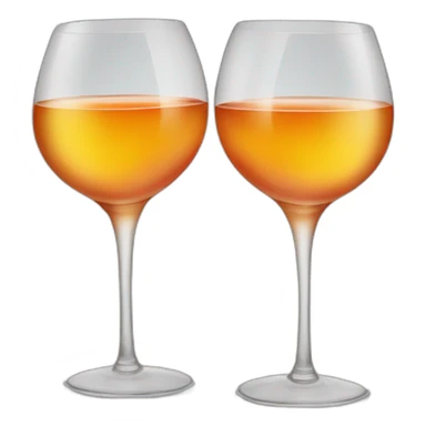 Two glasses of orange wine are clinking sticker