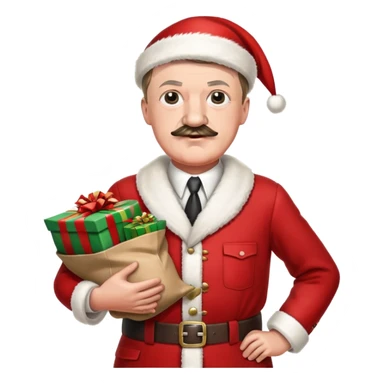 hitler as santa claue sticker