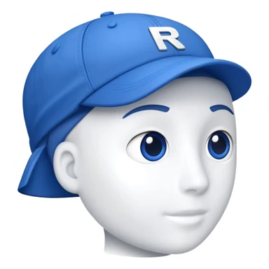 Blue cap with RN written on it sticker