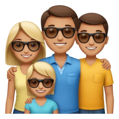  group of young family members chilling  sticker