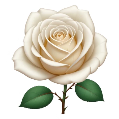 white rose, without green leaves, just flower sticker