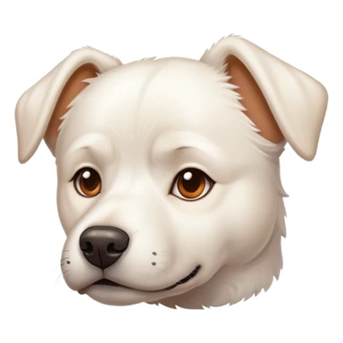 White dog with resting butch face sticker