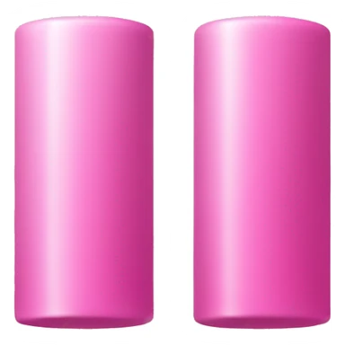 cylindrical shaped pink object with two smaller pink circles at the bottom sticker