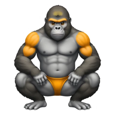 Gorilla with no legs sticker