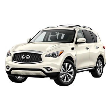White Infiniti suv sticker