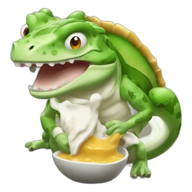 Luffy qui leche un lézard sticker