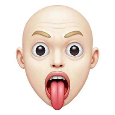 Freaky guy with his tongue out sticker