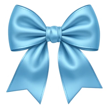 Light blue colour bow sticker