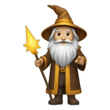 wizard with wand basic colots sticker
