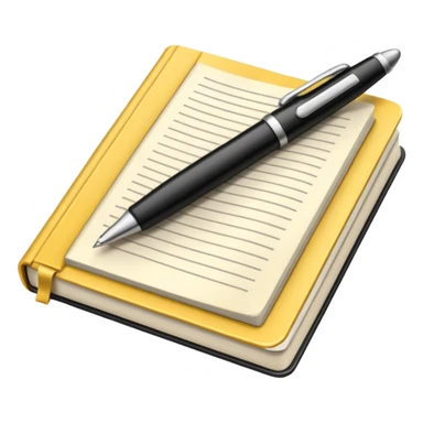 pen resting diagonally across an open textbook sticker