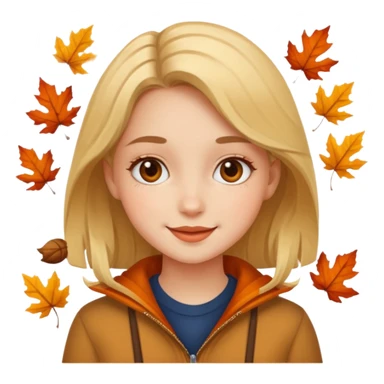 fall happy girly emoji artsy  sticker