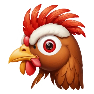 Gallina con un occhio sticker