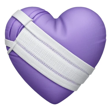 bandaged heart with subtle purple colour sticker
