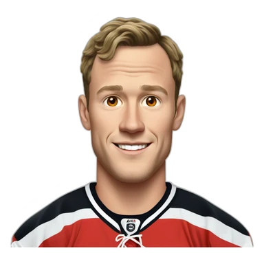 Jonathan Toews as a rainbow beach bum sticker