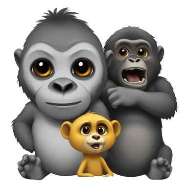 gorilla with meerkat sticker