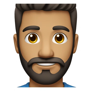 un jeune homme metisse brune yeux noir petite moustache barbe bien tailler qui est DJ sticker