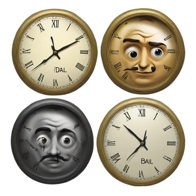 salvador dali melted clock sticker