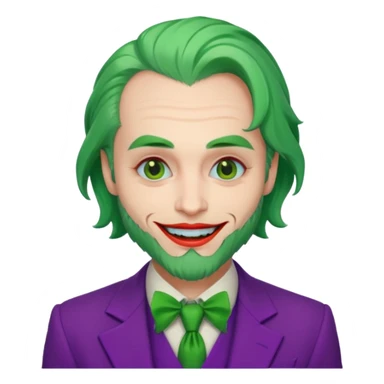 joker with beard sticker