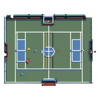 tennis court sticker