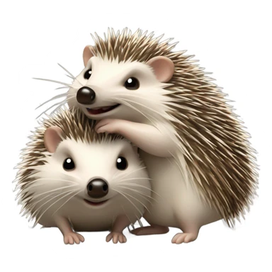 Two hedgehog in love sticker