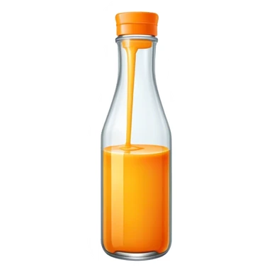 Orange juice bittle sticker