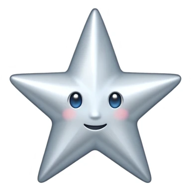 Silver bright star sticker