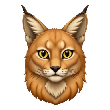 un Lynx Caracal Réaliste avec un Chardonnet (Oiseau) sur l'épaule sticker
