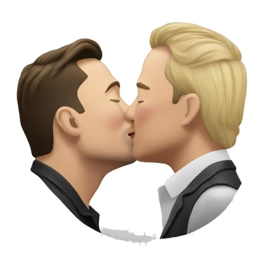 Elon Musk kissing Elon musk sticker