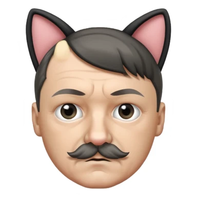adolf hitler with cat ears  sticker